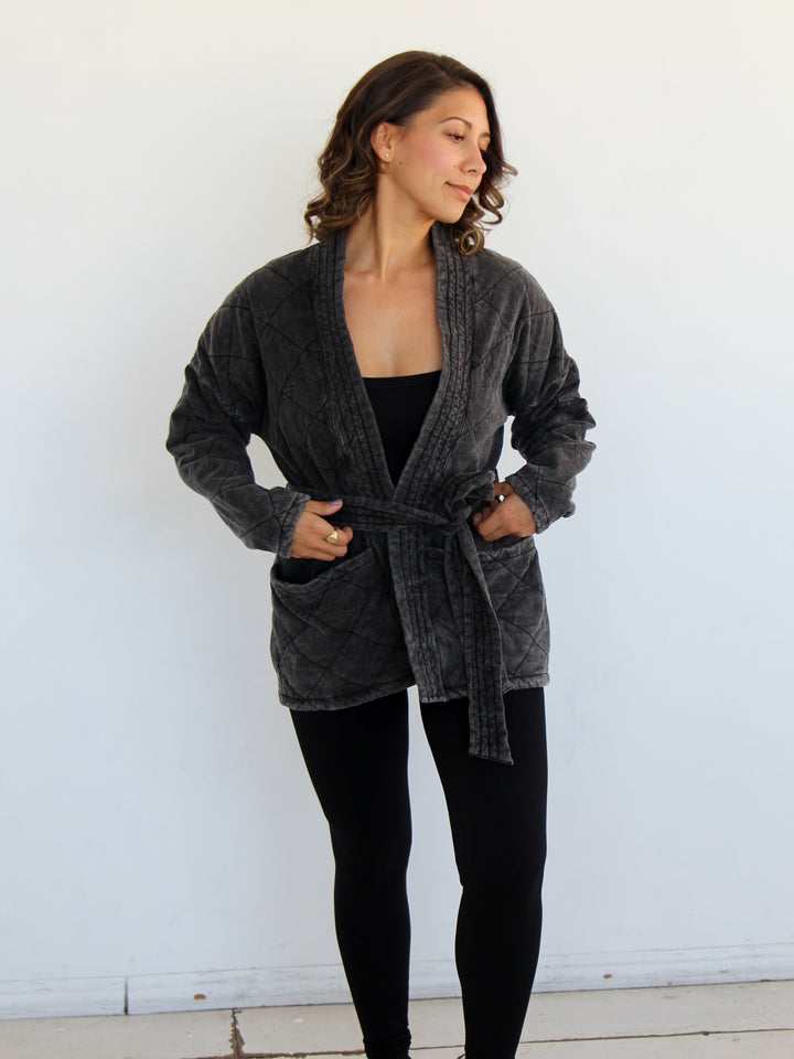 Morro Quilted Kimono | Vintage Black