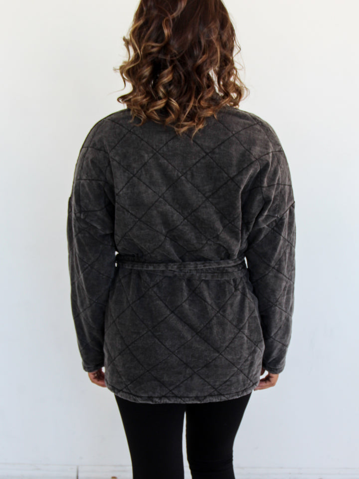 Morro Quilted Kimono | Vintage Black