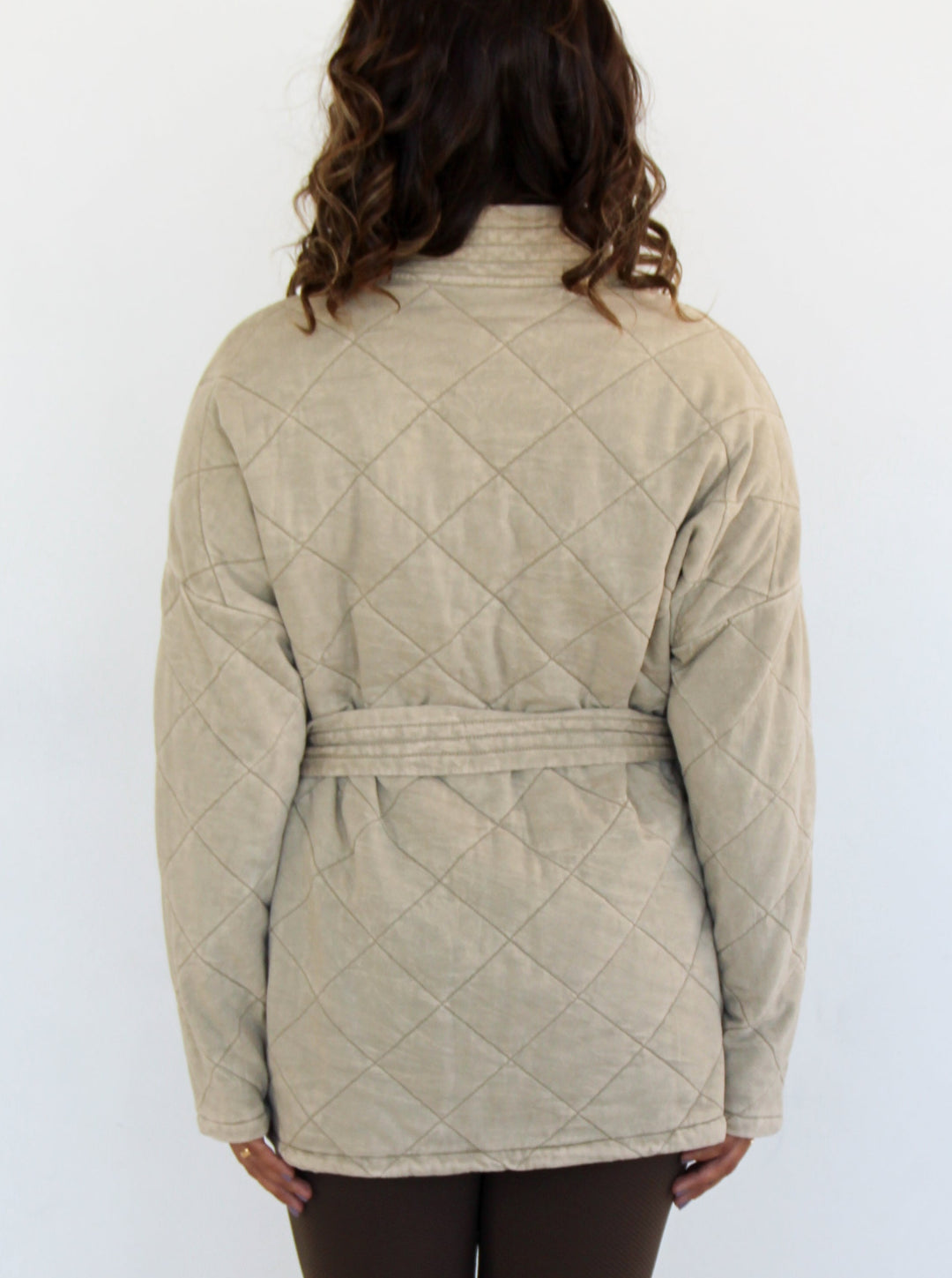 Morro Quilted Kimono | Almond