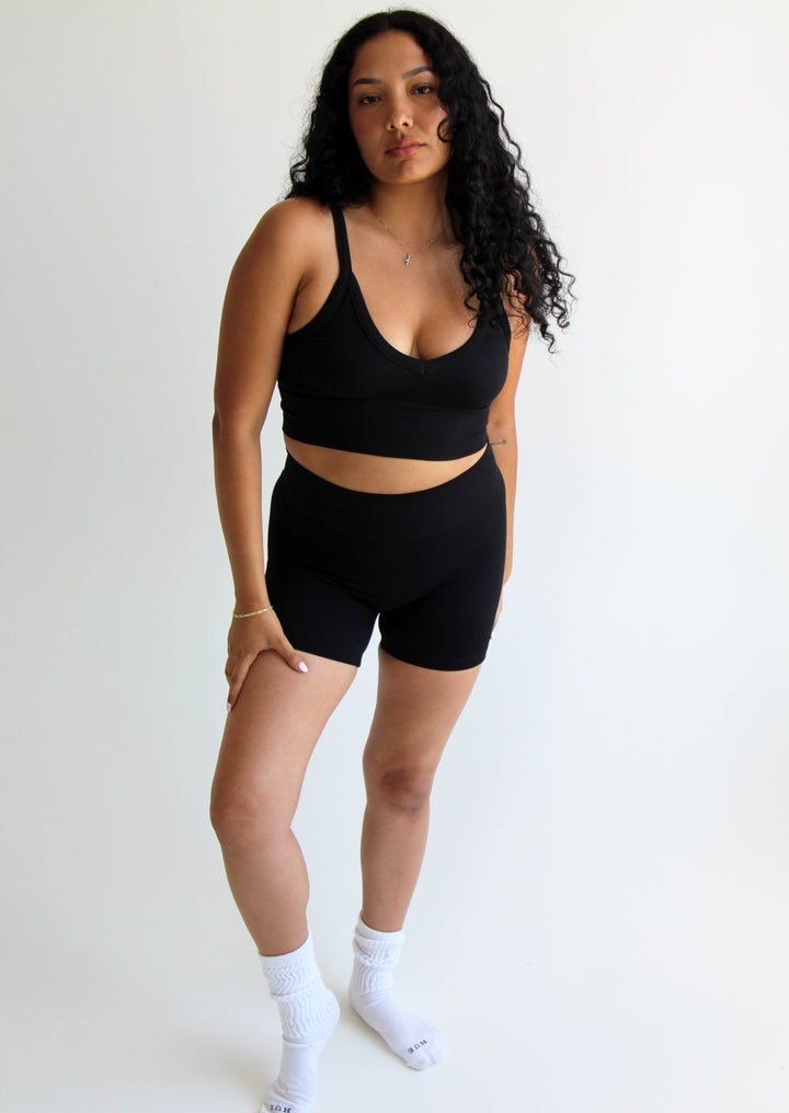 solana top and biker short set