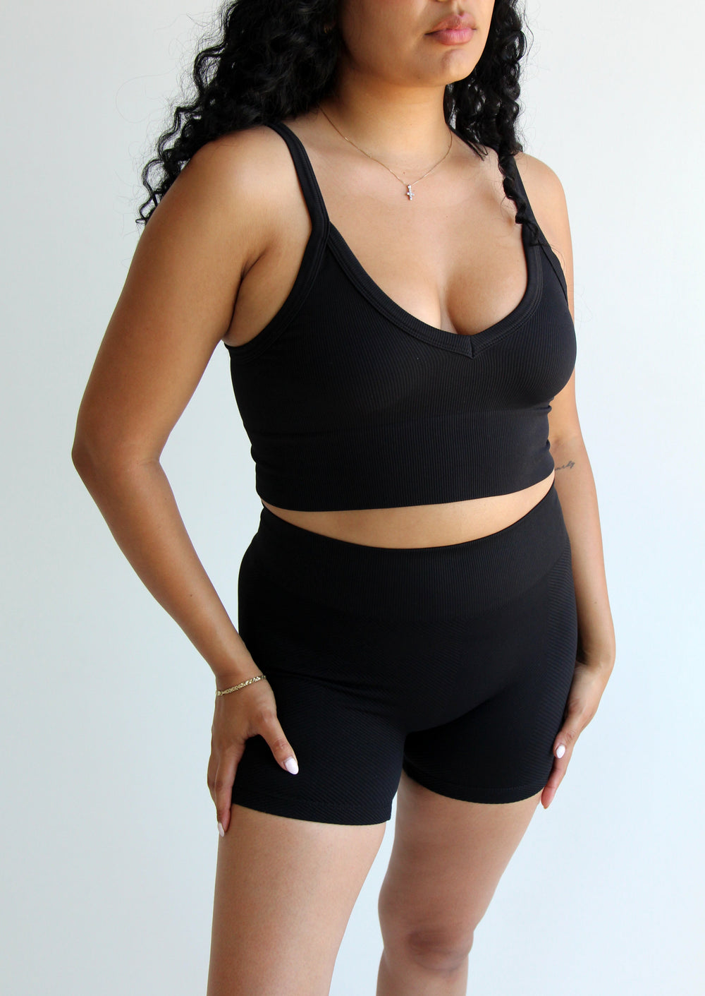 solana top and biker short set