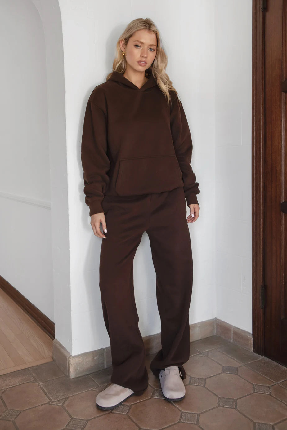 LANI SET | HOODIE & SWEATPANTS | DARK BROWN