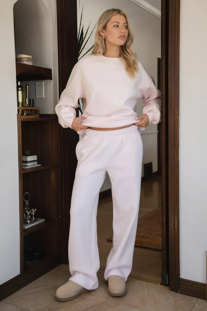 LANI SET | SWEATER & SWEATPANTS | PALE PINK