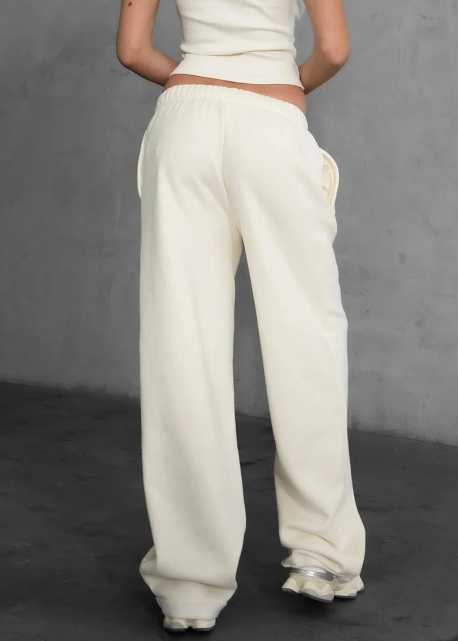 Lani Wide Leg Sweatpants | Ivory