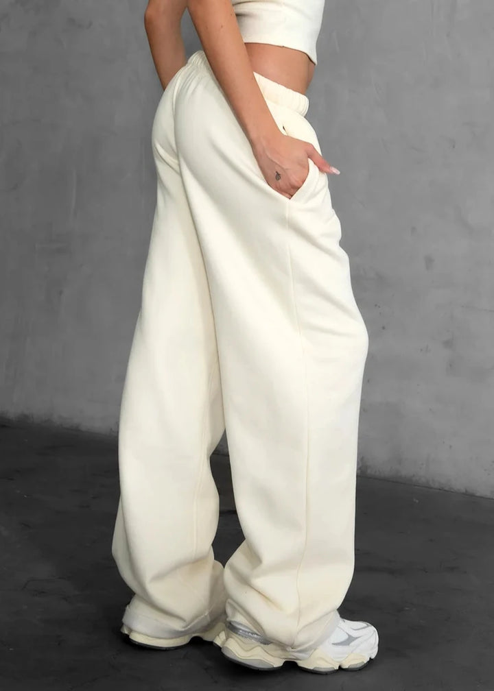 Lani Wide Leg Sweatpants | Ivory